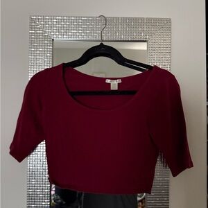 Bozzolo Deep Red Women's Crop Top